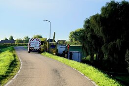 Vrachtwagen gekanteld in Driehuizen