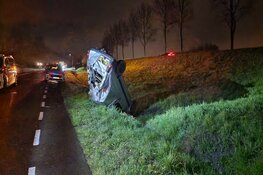 Auto crasht in Zuidschermer