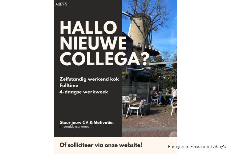 Vacature: Restaurant Abby's zoekt een zelfstandig werkend kok