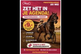 Pinkstermaandag 25 mei spectaculaire draverijen in de Alkmaar ZEturf Live Arena met het Sprintkampioenschap van Nederland