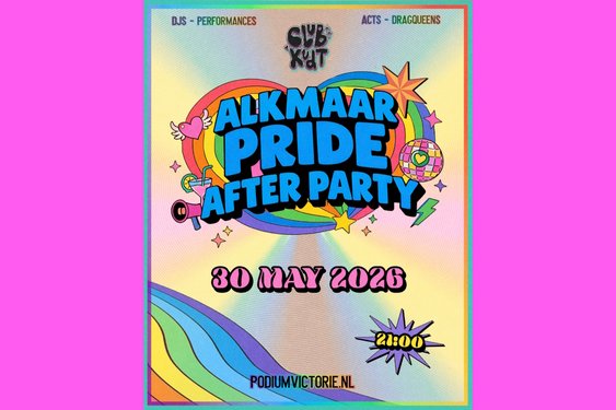 Afterparty en kinderfeest in Podium Victorie tijdens Alkmaar Pride