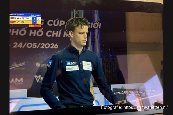 Sam van Etten op waarde geklopt in Ho Chi Minh City