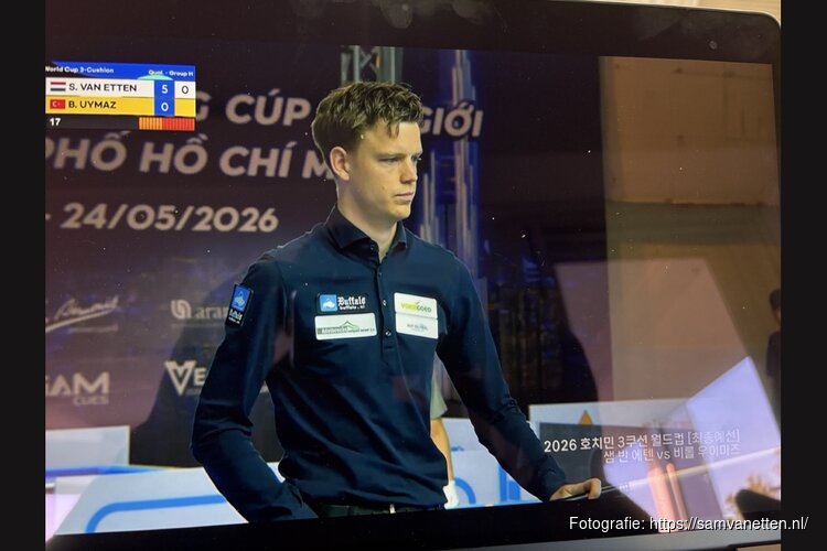 Sam van Etten op waarde geklopt in Ho Chi Minh City