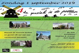 Nieuw: 4de Muziek in de Polder, een muzikale fietstocht langs de kerken in de polder