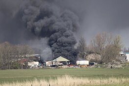 Vrachtwagen in de brand