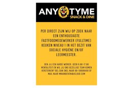 Vacature: Enthousiaste Fastfoodmedewerker (fulltime)