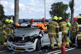 Hulpdiensten massaal aanwezig na botsing Zuidschermer