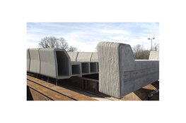 Video: voormontage 3D-betongeprinte fietsbruggen N243